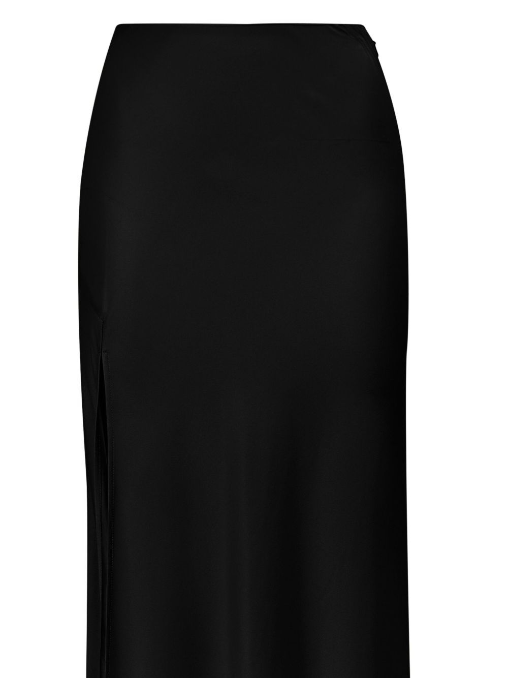 Double-Face Satin Midi Skirt With Bias-Cut Design
