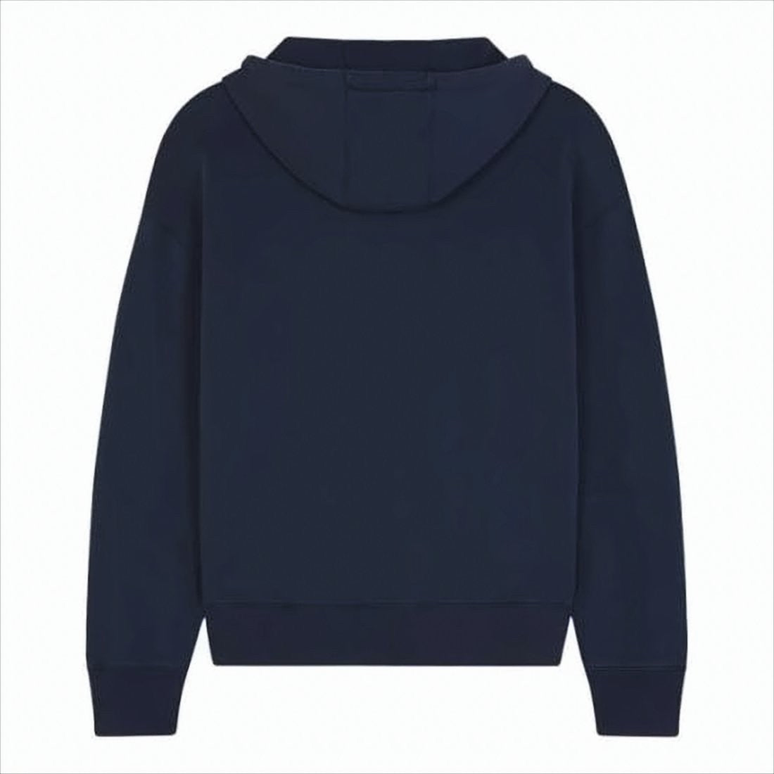 Relaxed Fit Dark Navy Hoodie With Subtle Embroidered Fox Logo