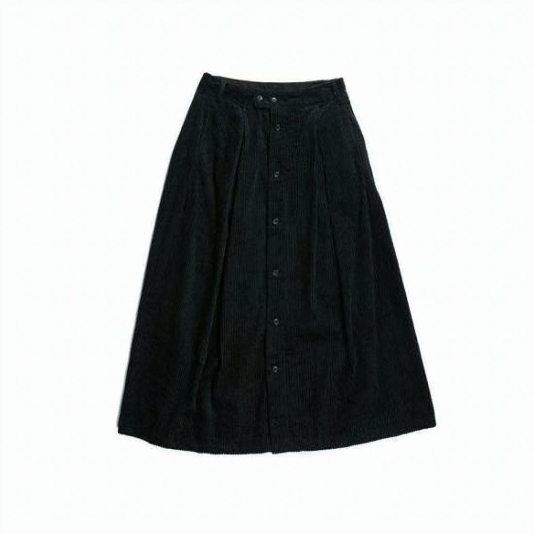Button-Down Midi Skirt with Flared Silhouette