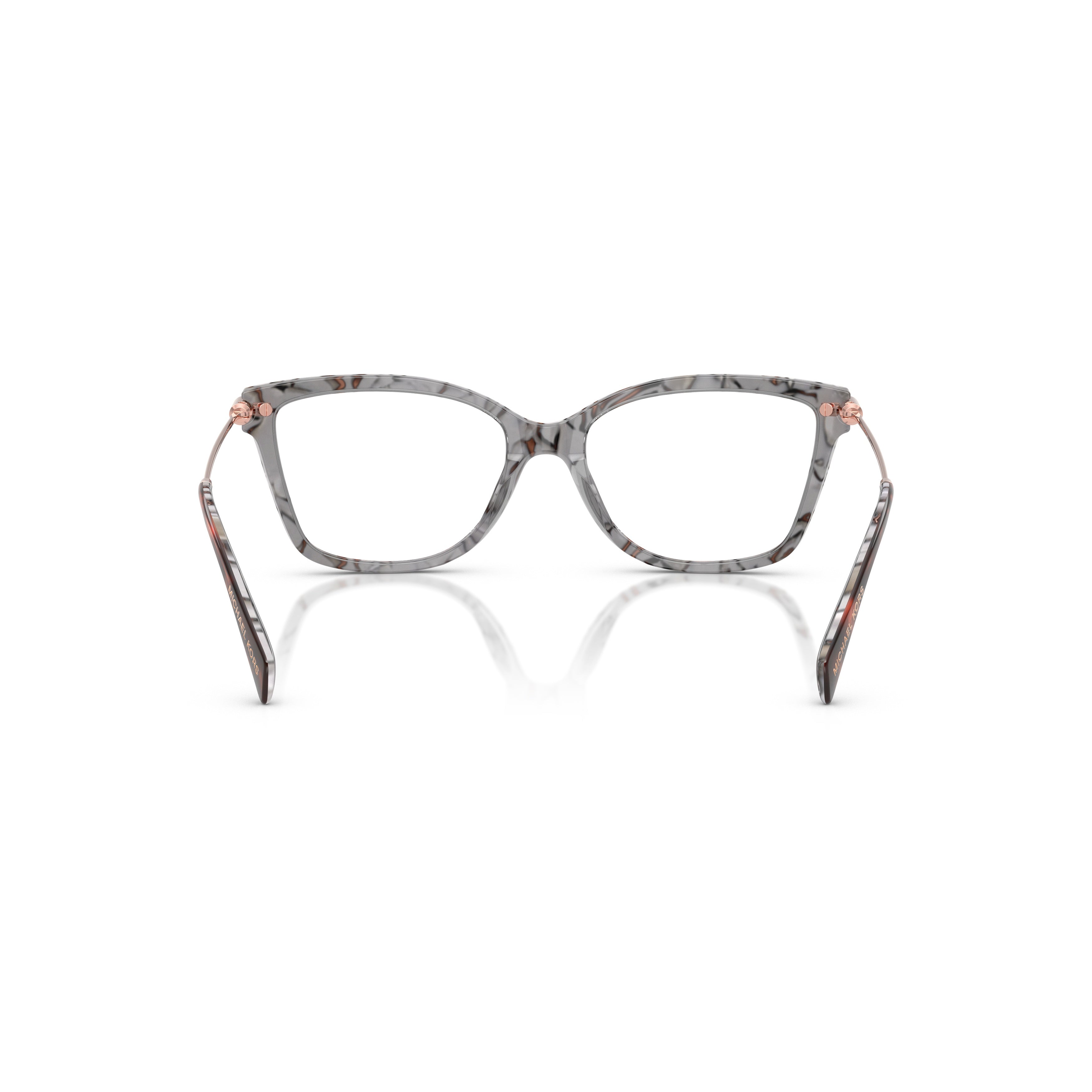 0mk4150u Oversized Square Tortoiseshell Eyeglasses with Rose Gold Temples