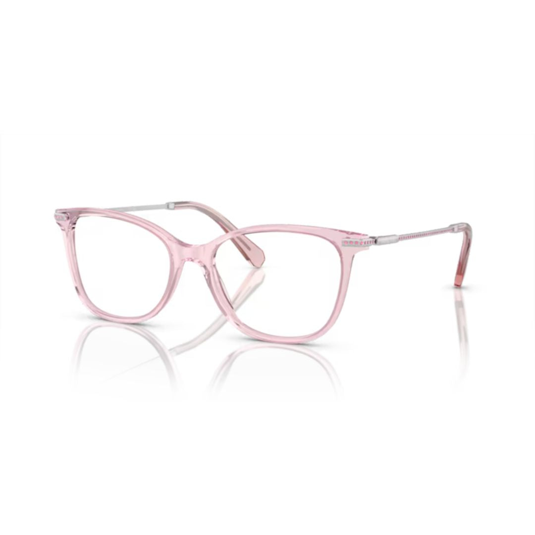 0sk2010 Translucent Pink Cat-Eye Eyeglasses