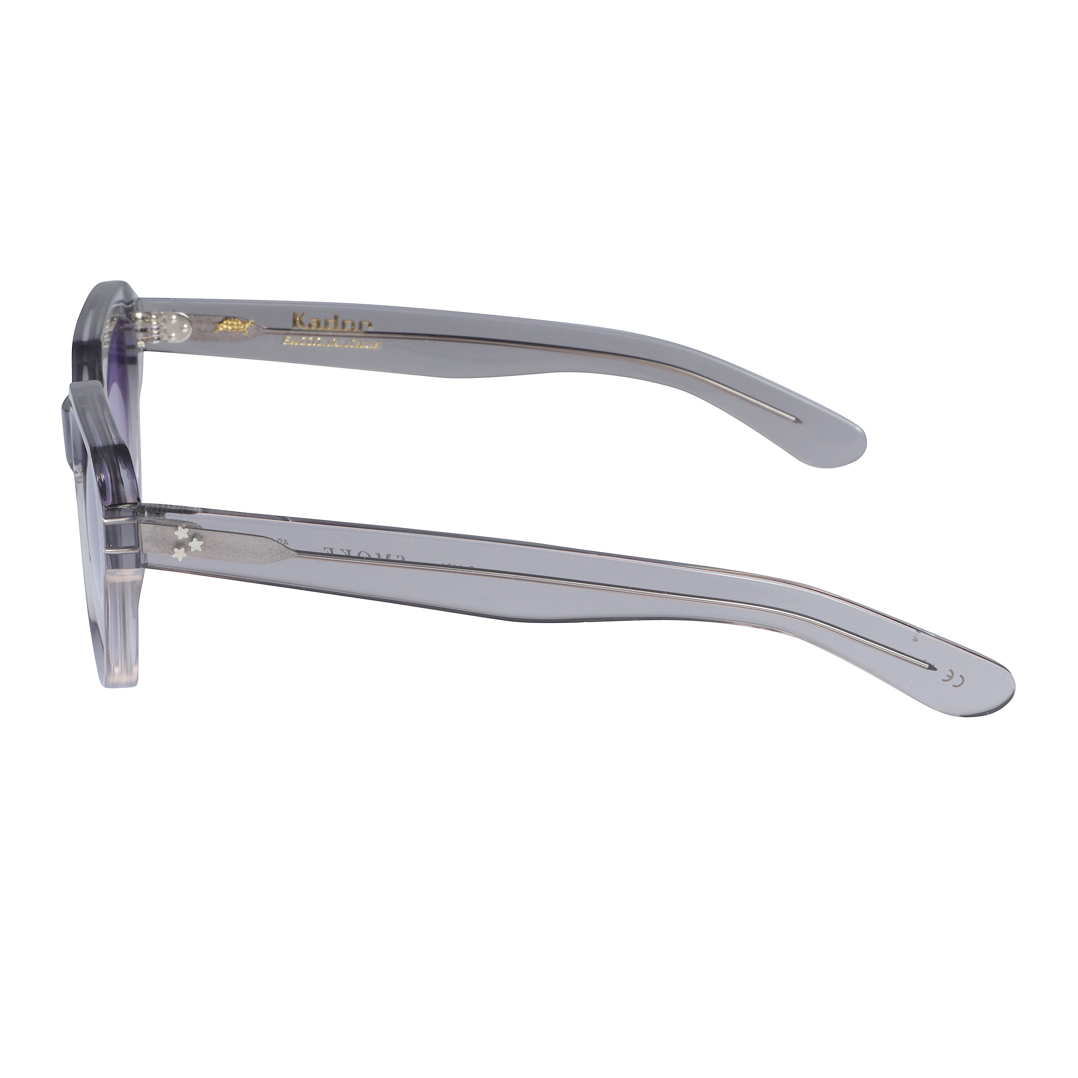 Smoke Translucent Smoky Grey Geometric Sunglasses