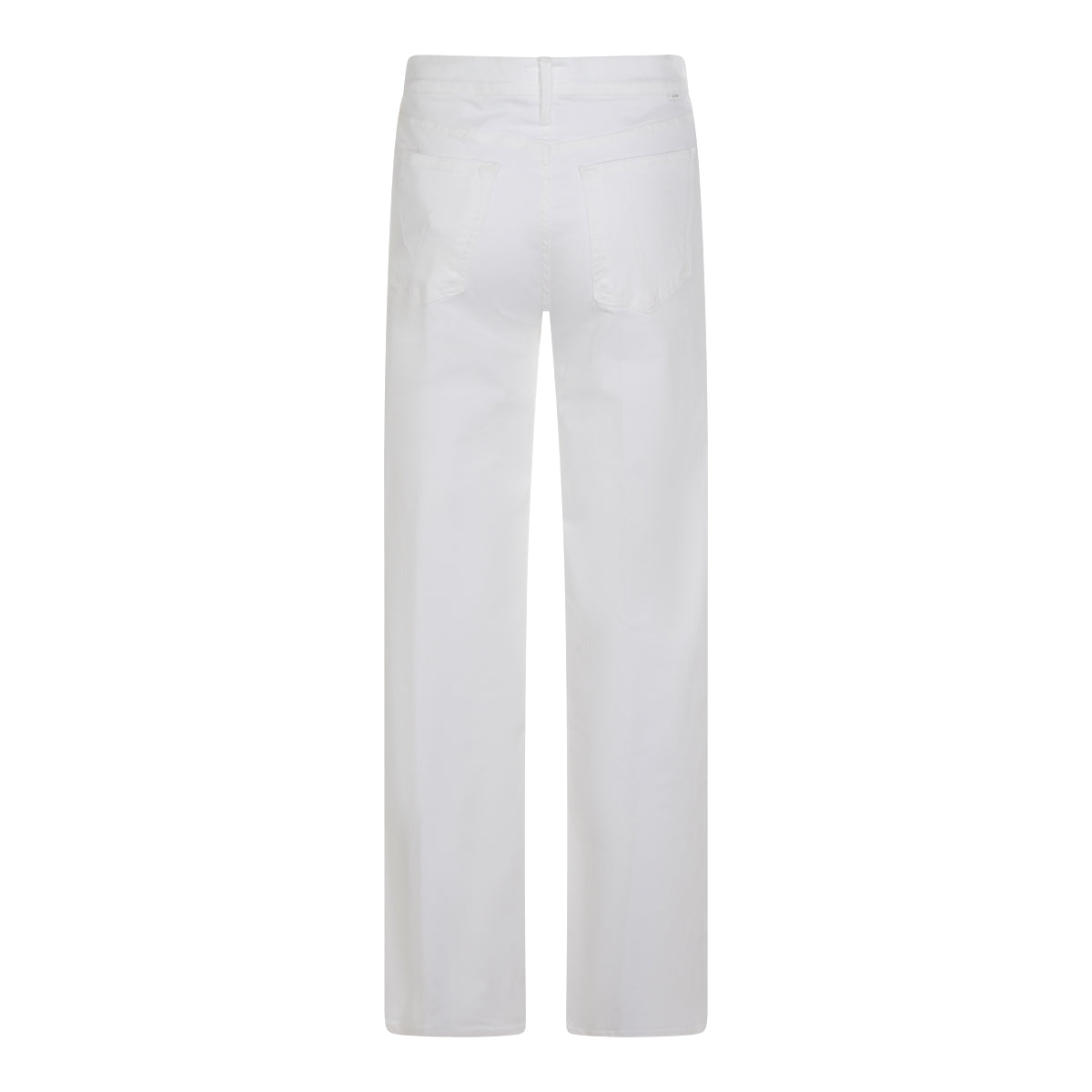 High-Waist Cotton Jeans with Straight Leg Design