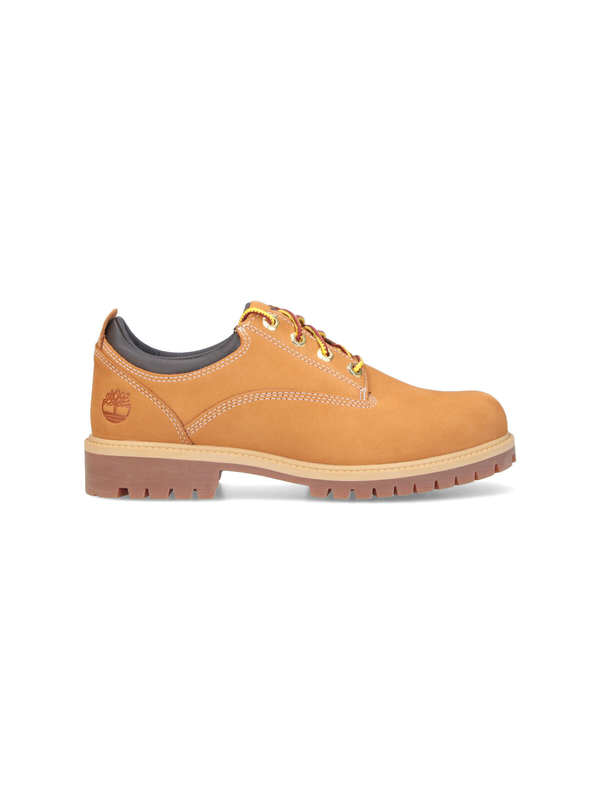 Brown Classic Leather Lug Sole Flats