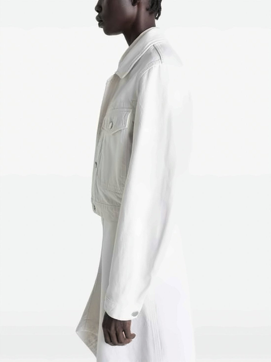 Cropped Boxy Jacket with Classic Collar