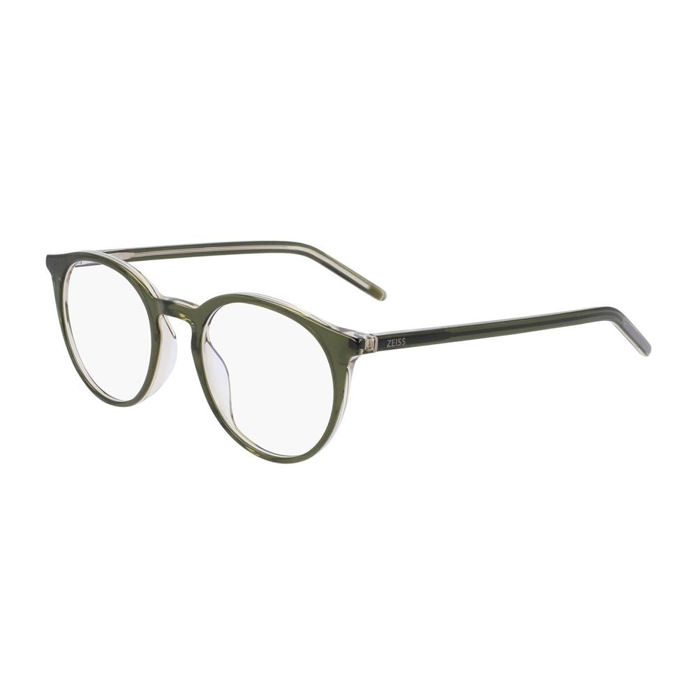 Zs22501 314 Crystal Cargo Laminat Translucent Greenish Celluloid Round Eyeglasses