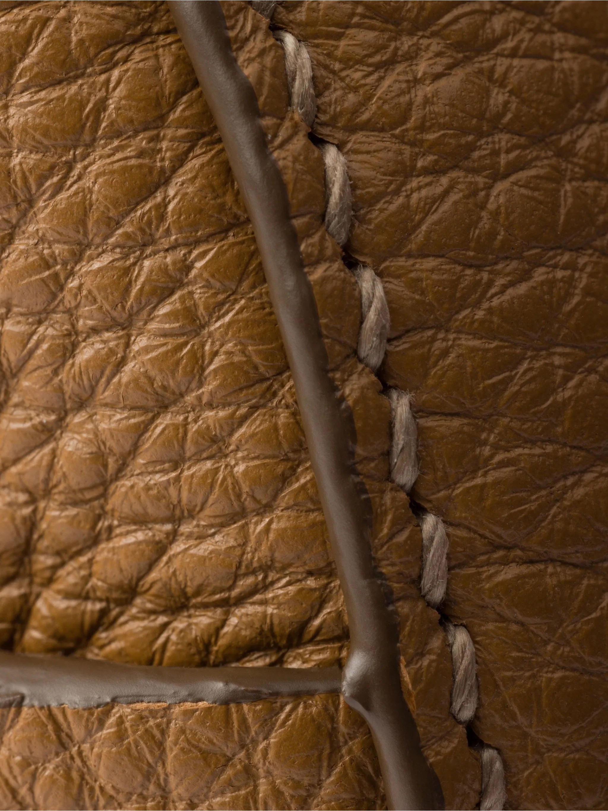 Rich Brown Sacca Pebbled Handbag