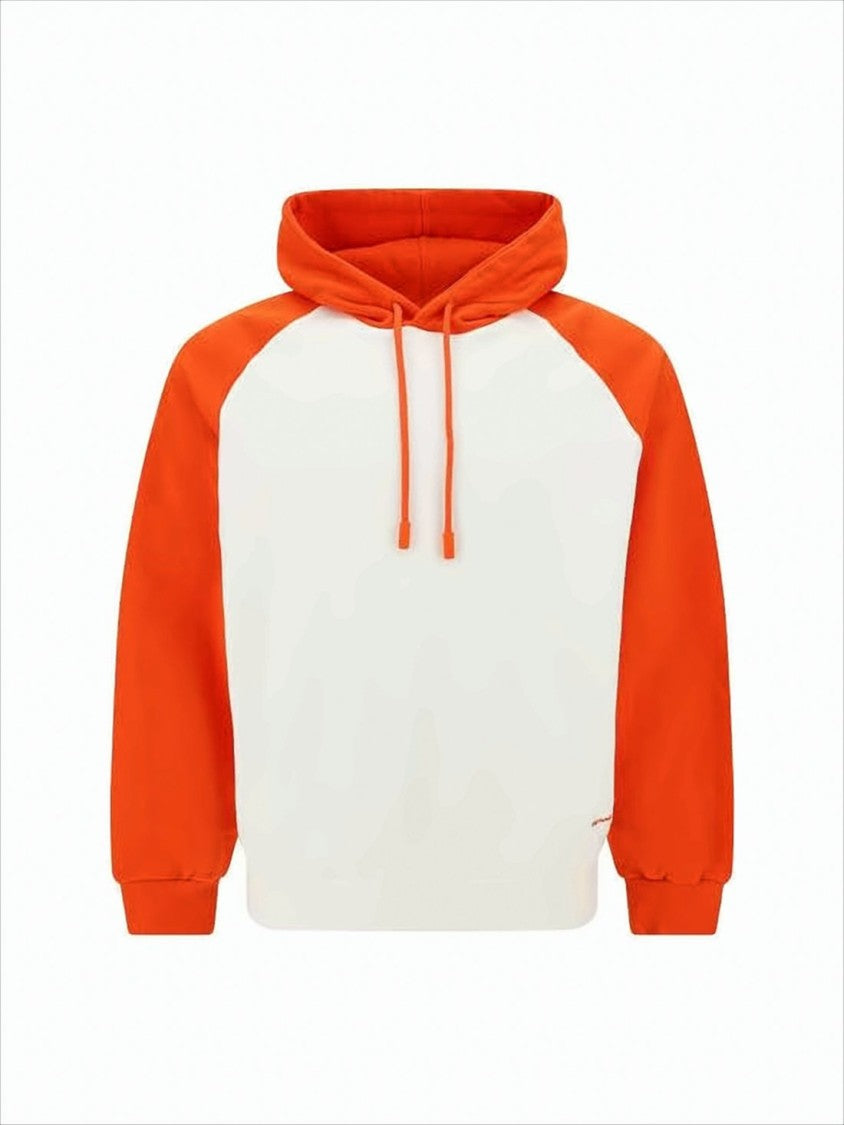 Two-Tone Hooded Sweatshirt with Embroidered Logo