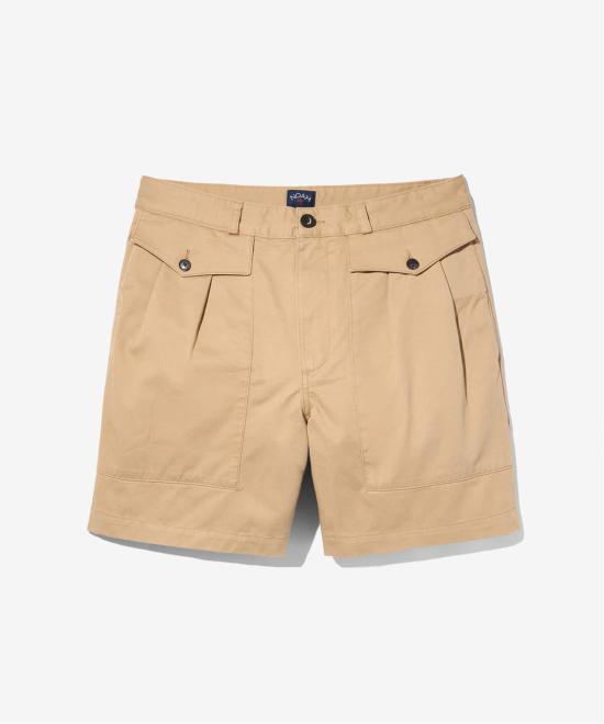 Tailored Brown Shorts with Structured Waistband
