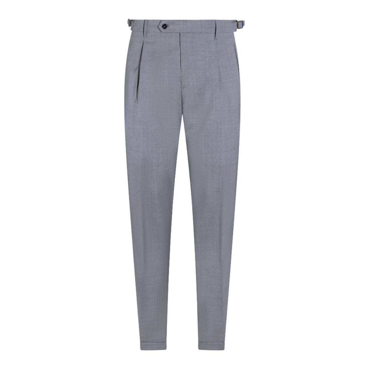 High-Waisted Tapered Trousers with Pleated Detail