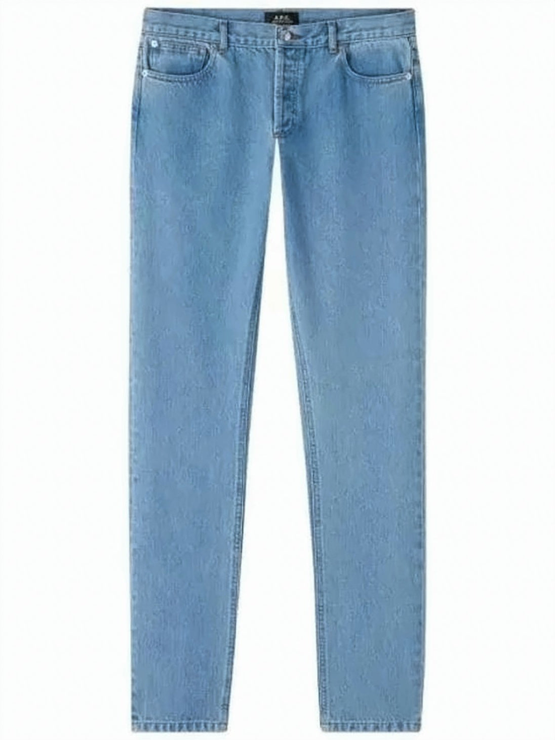 Light Blue Straight-Leg Denim Pants