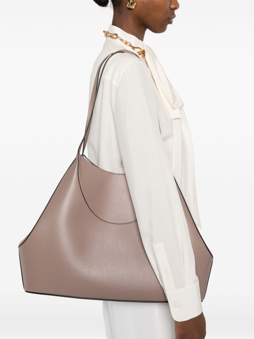 Large Tote Bag In Silken Nylon