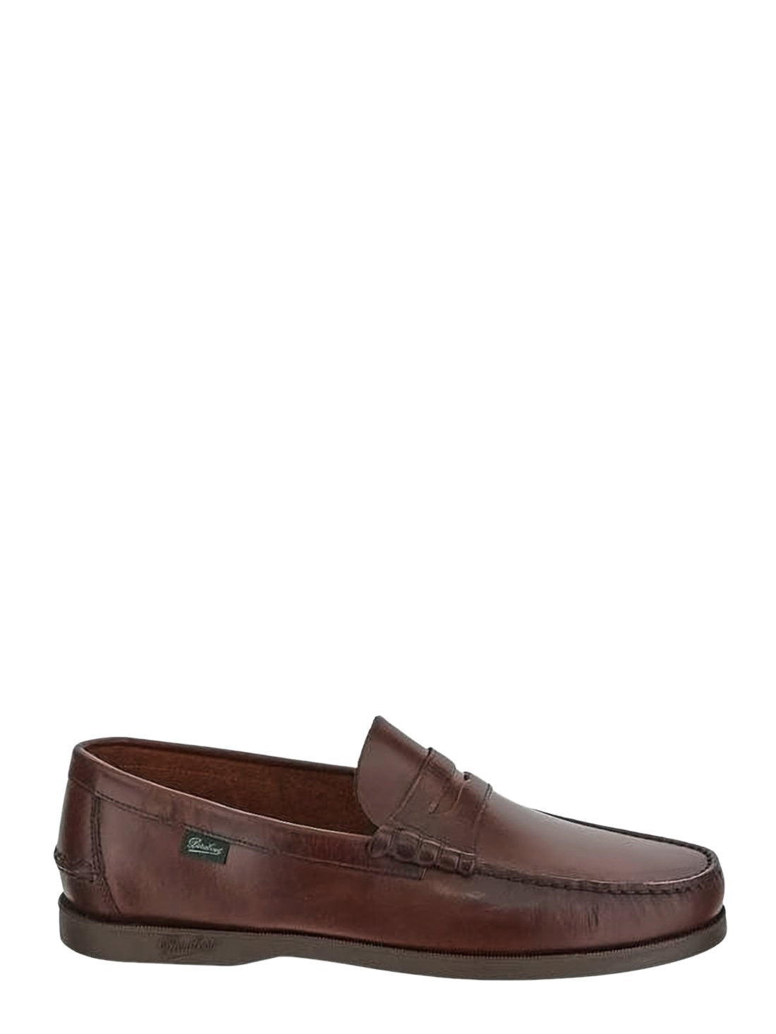 Brown Leather Loafers with Moccasin Toe