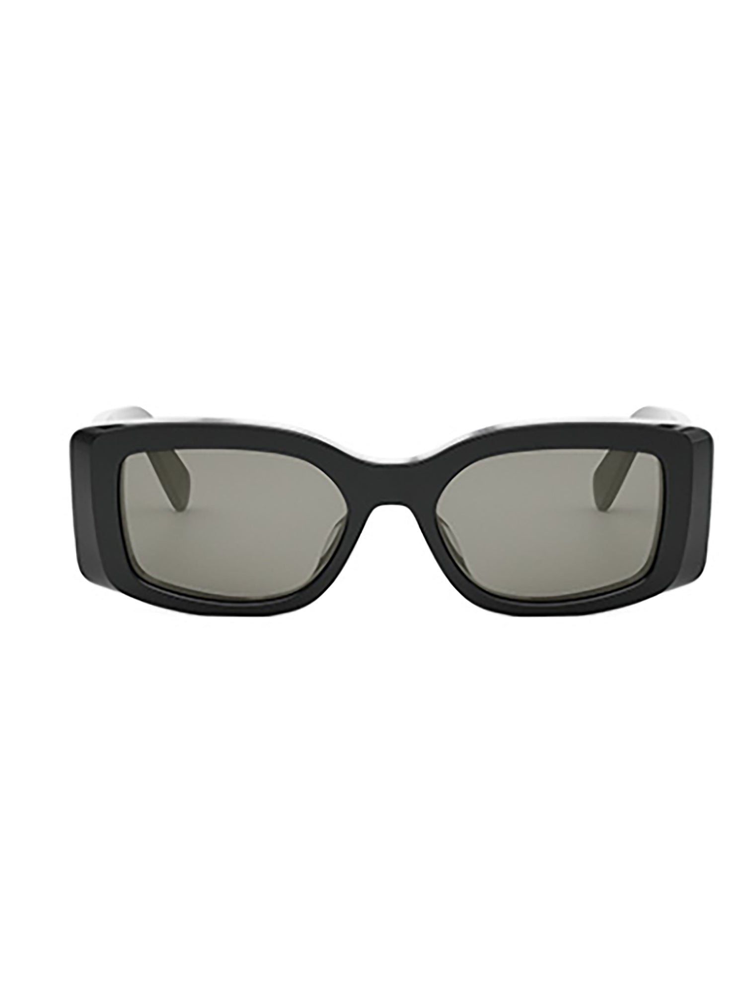 Rectangular White Acetate Sunglasses