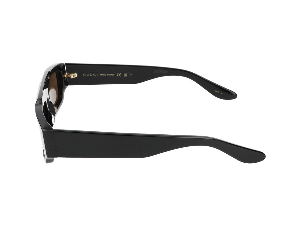 Okulary przeciwsłoneczne Gucci GG1592S 005 czarne czarno-brązowe 55/17/145