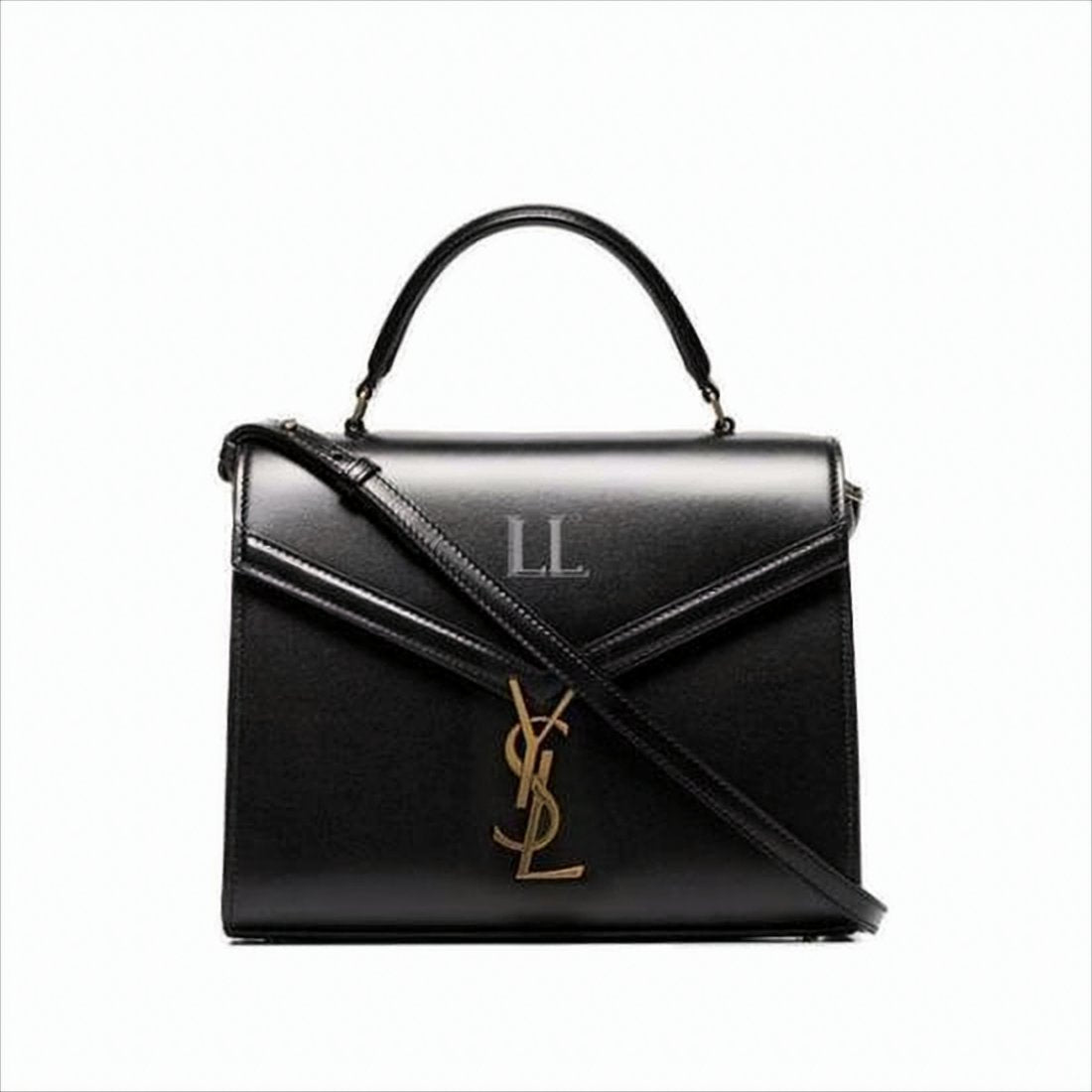 Structured Black Cowhide Tote Bag