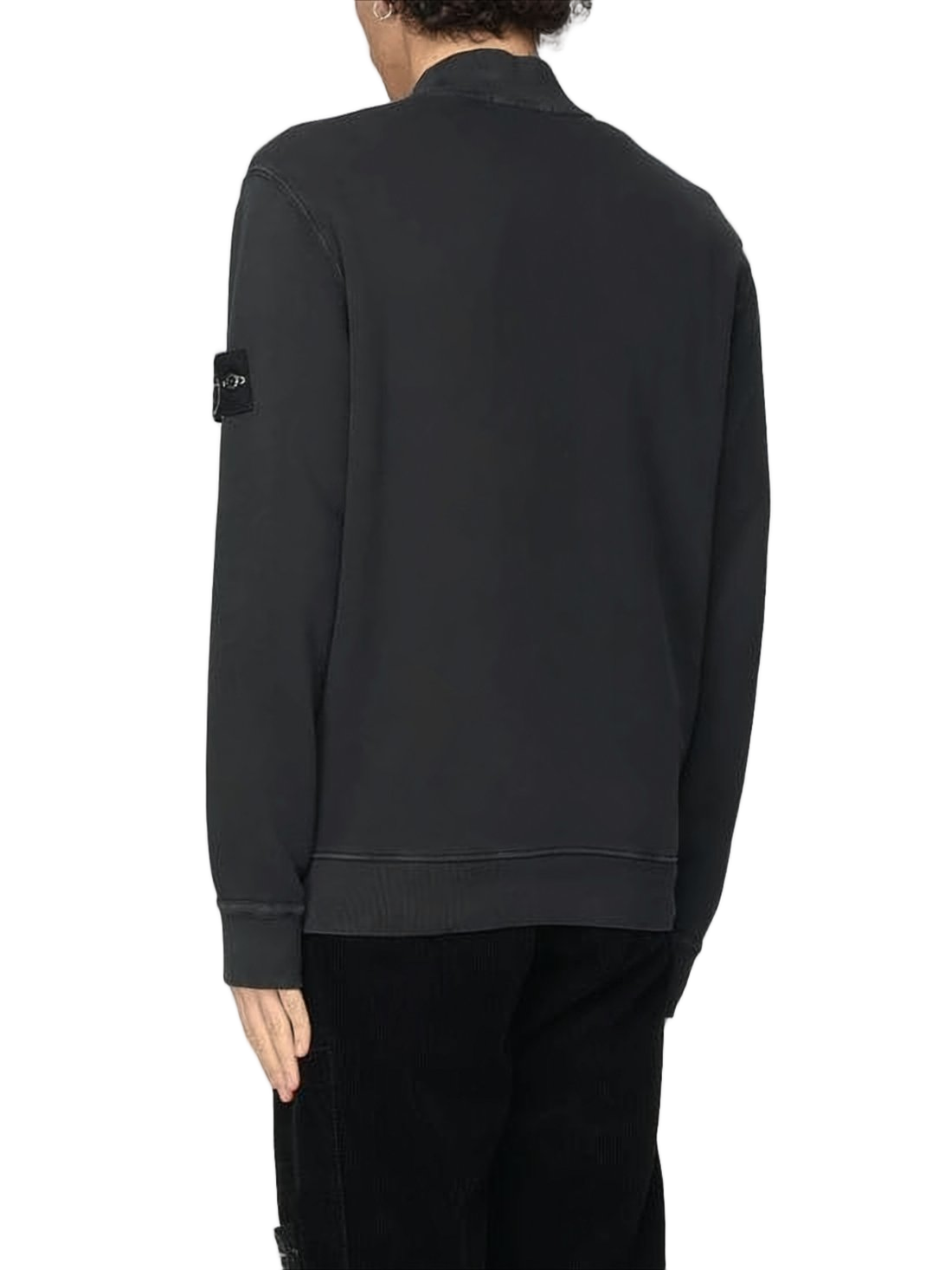 Black Zip-Up Hooded Sweatshirt