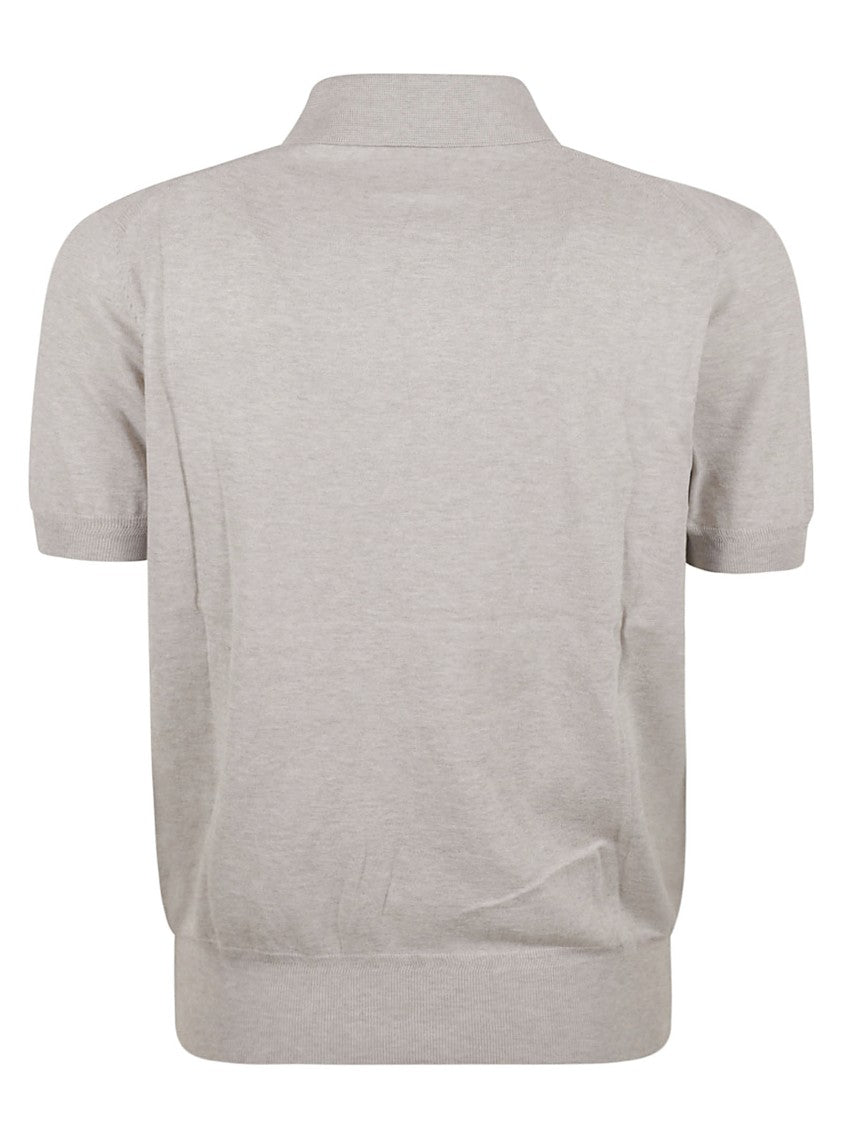 Fitted Grey Polo Shirt