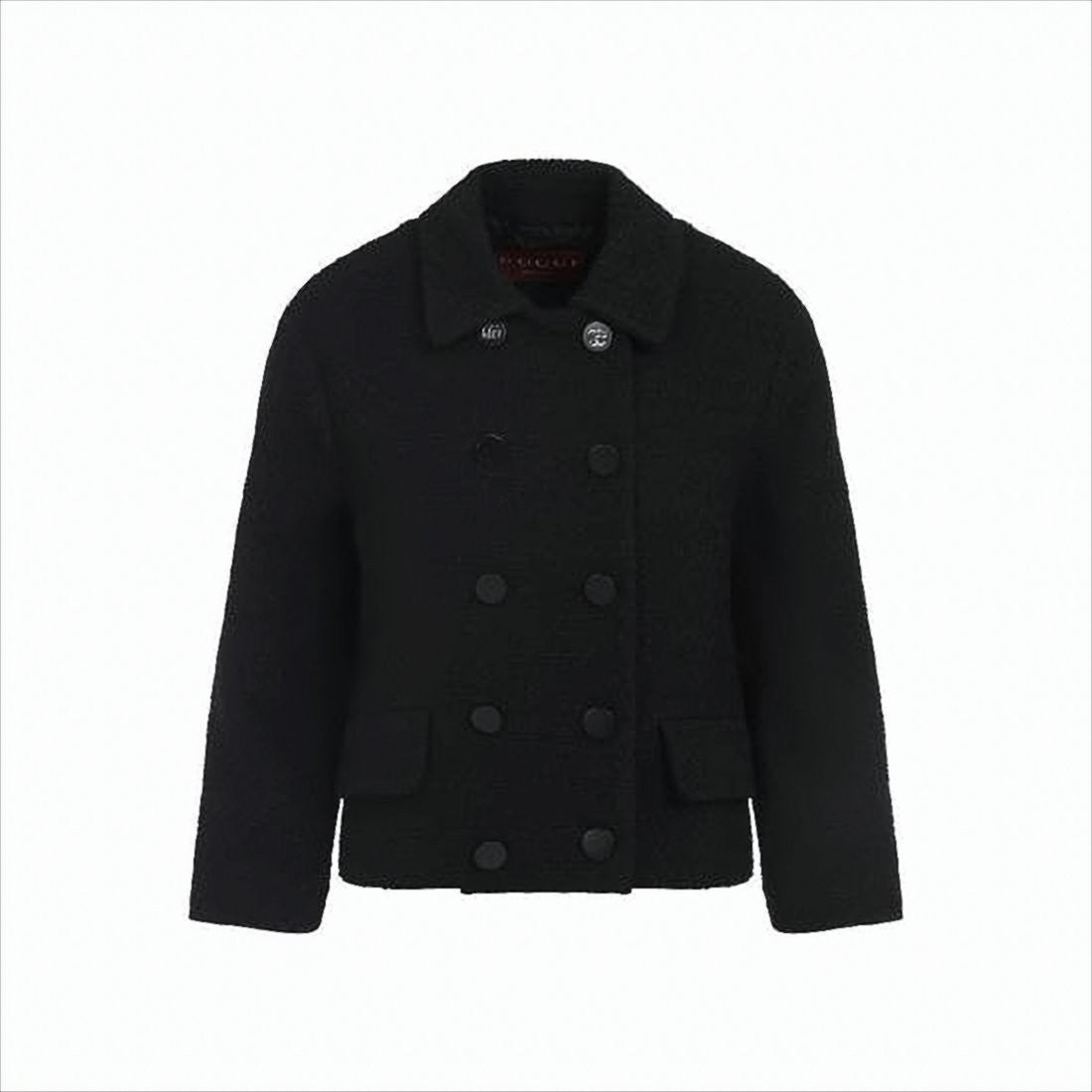 Double-Breasted Textured Wool-Polyamide Jacket