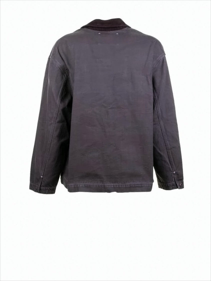 Cropped Boxy Jacket With Contrasting Notched Lapel And Embroidered Detail