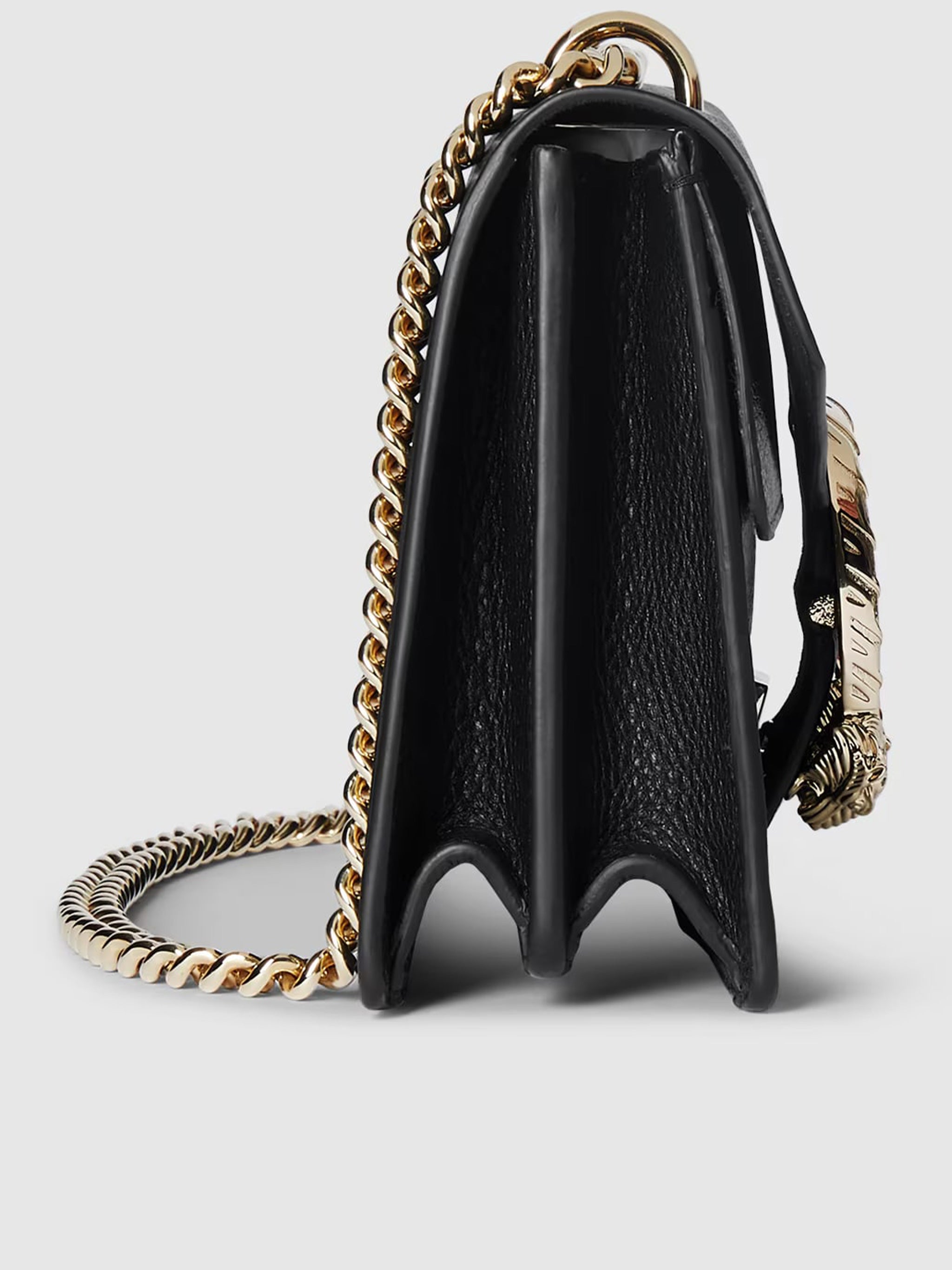 Black Dionysus Medium Leather Shoulder Bag