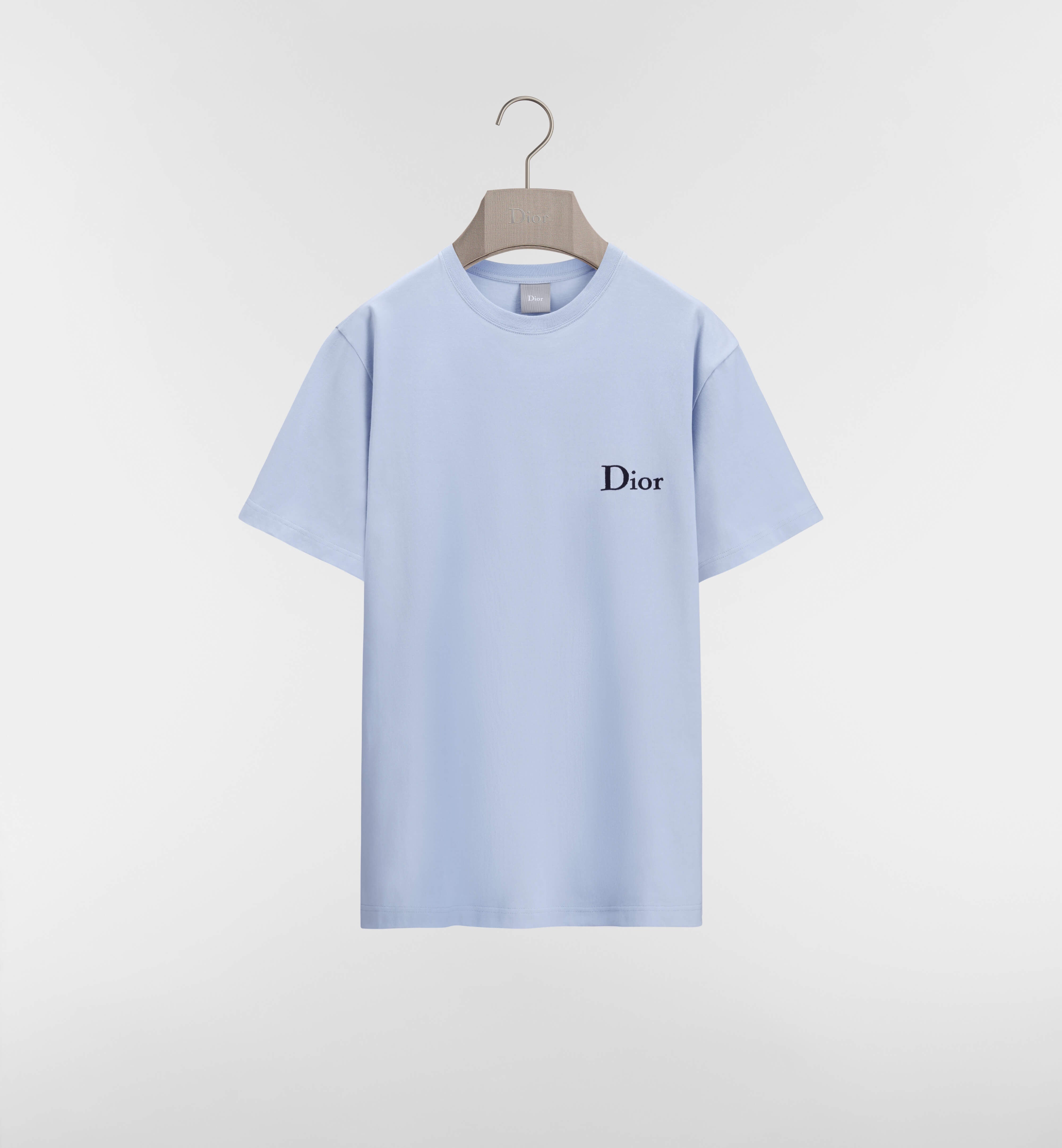 Light Blue Short-Sleeve T-Shirt With Minimalist Design