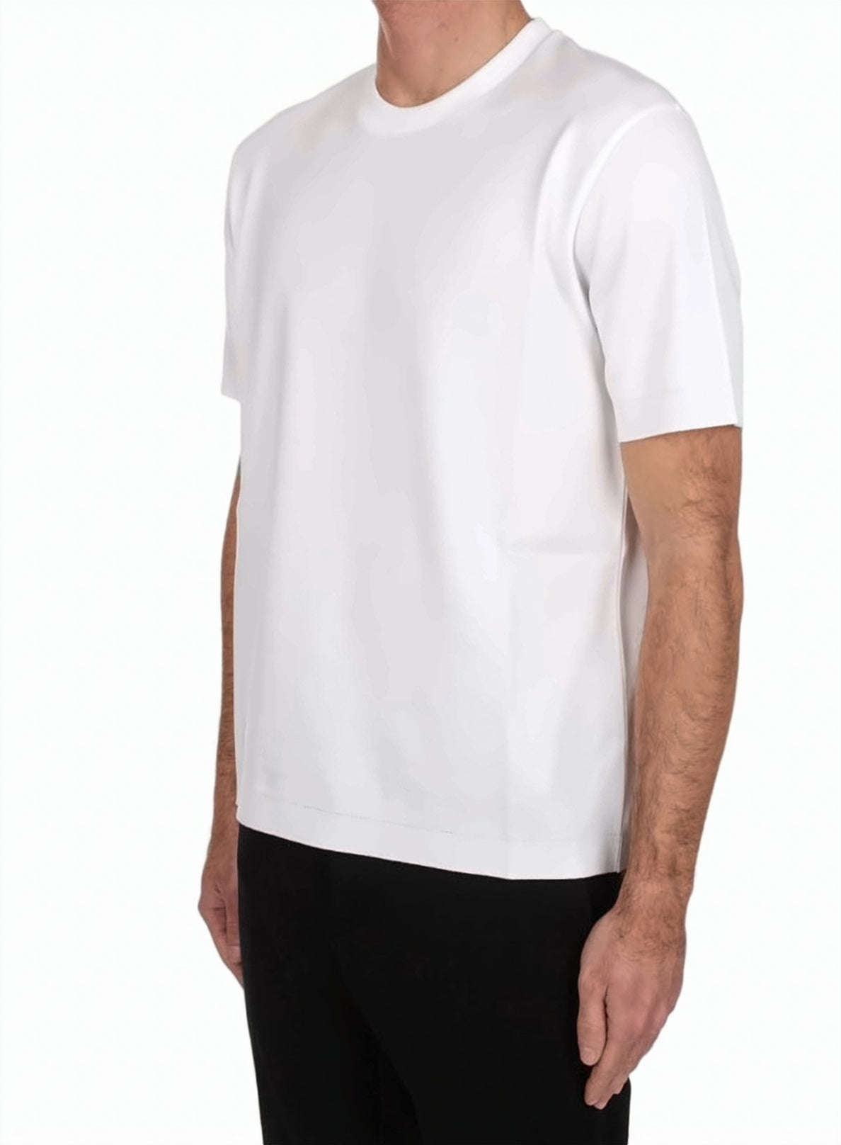 Solid Color Cotton Crew Neck T Shirt