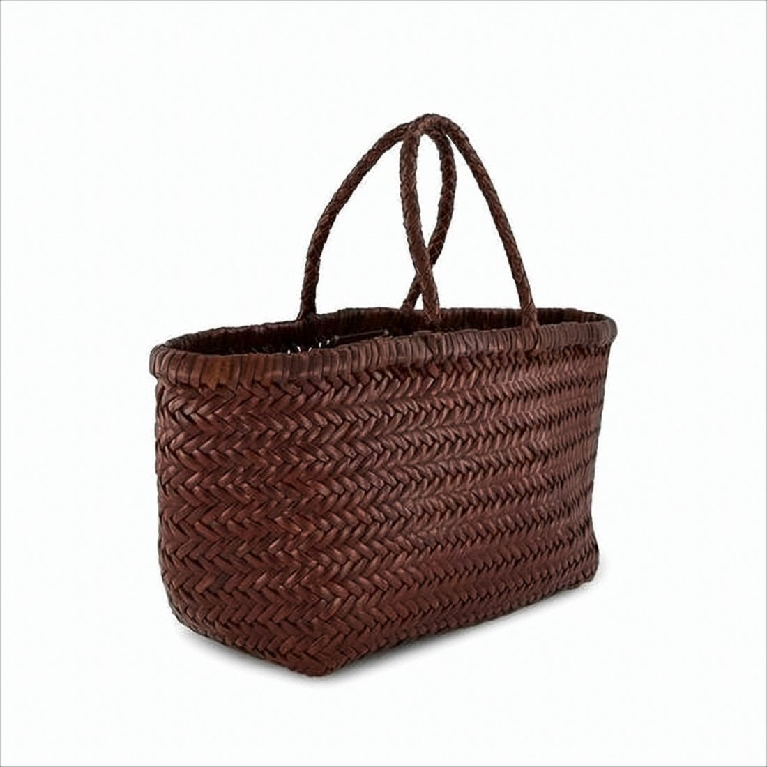 Artisanal Braided Buffalo Leather Tote Bag