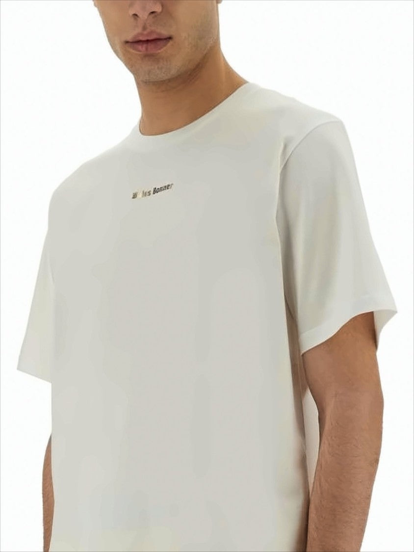 White Relaxed-Fit T-Shirt with Subtle Logo