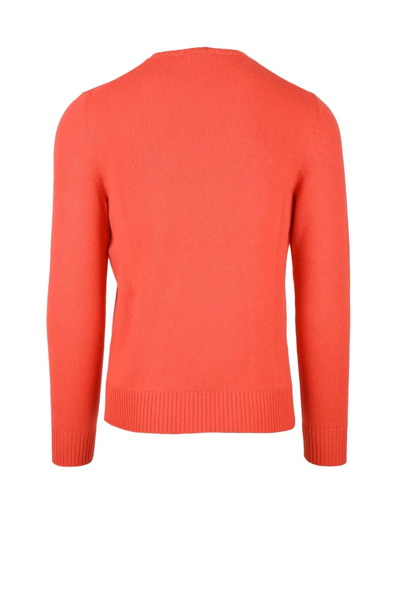 Crew Neck Sweater Cashmere - Red