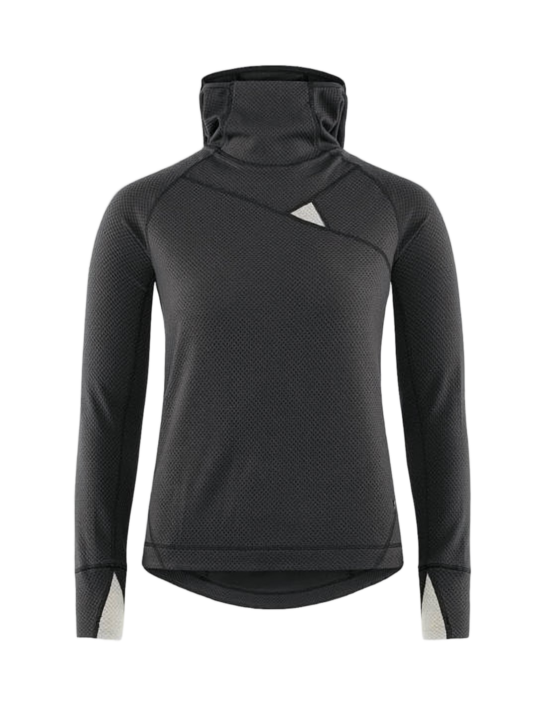Textured Long-Sleeve Turtleneck with High Collar