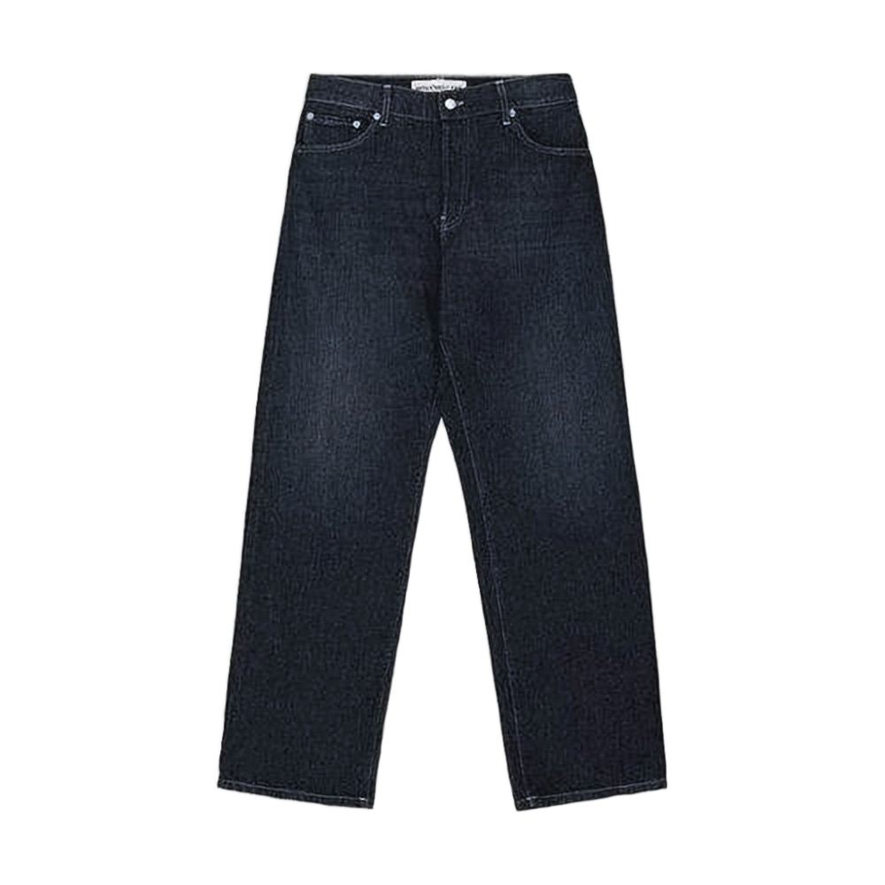 Straight-Leg Denim Pants With Mid-Rise Waist And Traditional Five-Pocket Styling