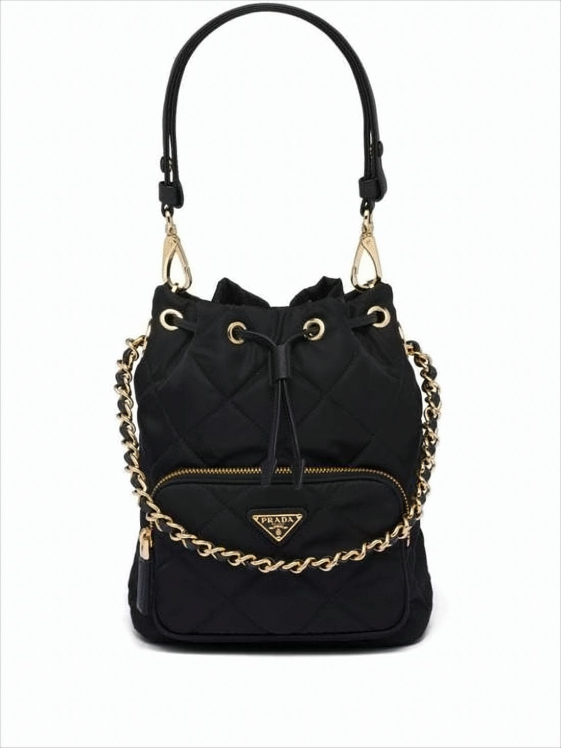 Compact Quilted Nylon Shoulder Bag
