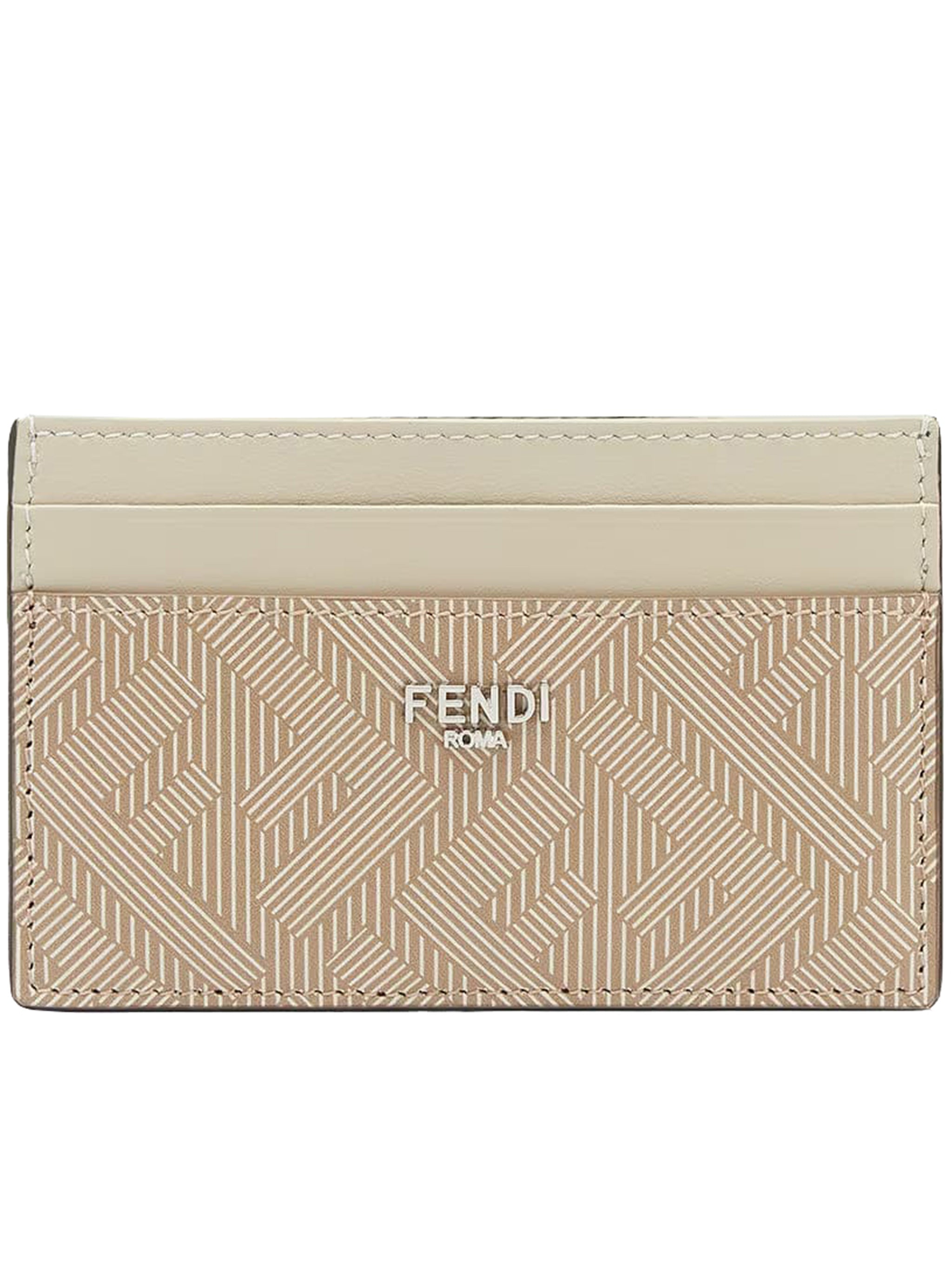 Shadow FF Pattern Leather Metallic Card Case