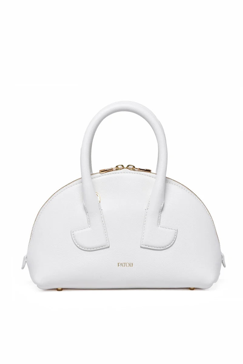 Leather Shoulder Bag - White