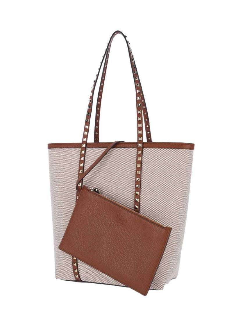 "Rockstud" Tote Bag – Beige