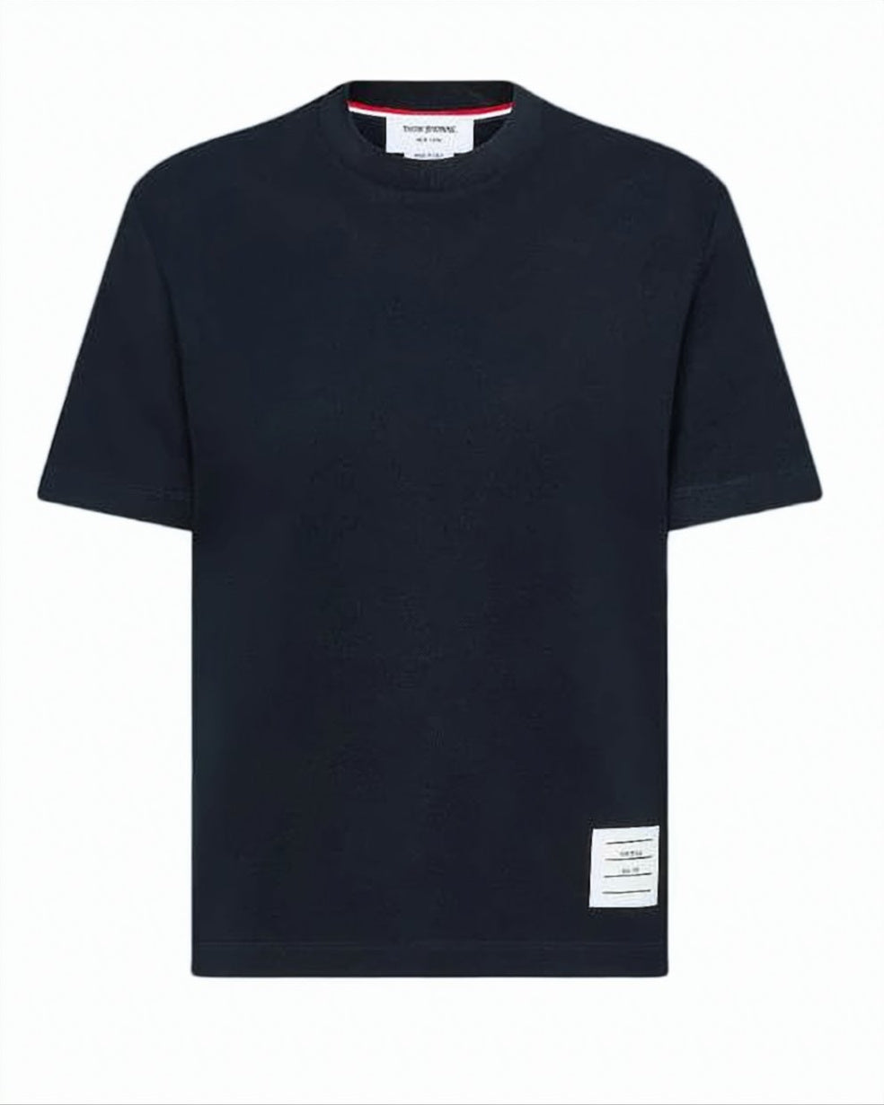 Classic Black Cotton Piqué T-Shirt