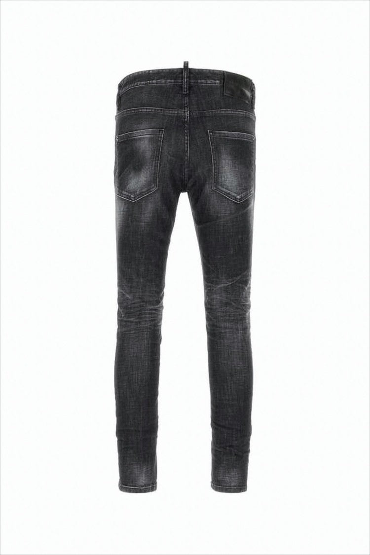 Distressed Slim Fit Denim Pants