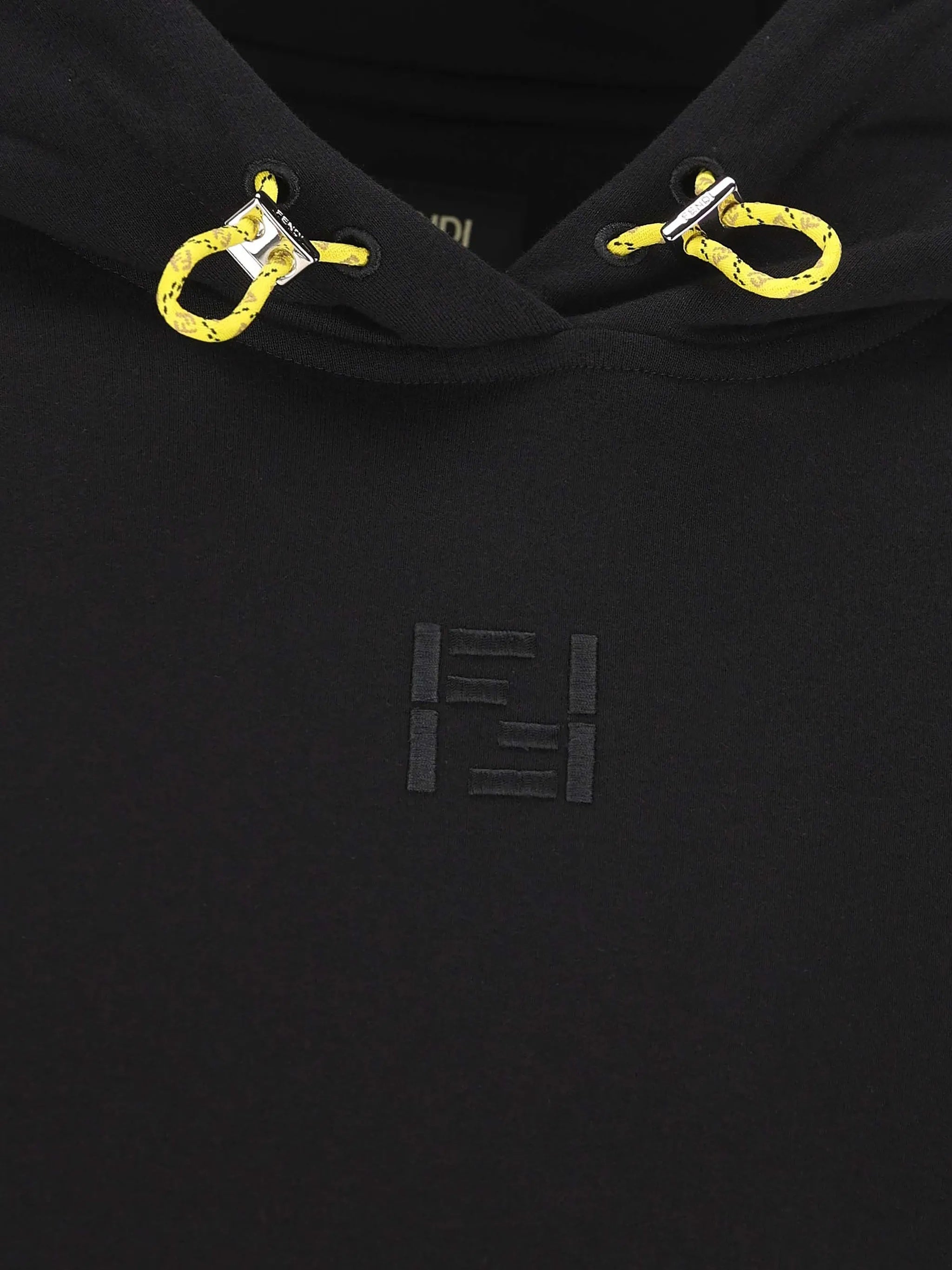Ff Black Hoodie Yellow Drawstring Hoodies