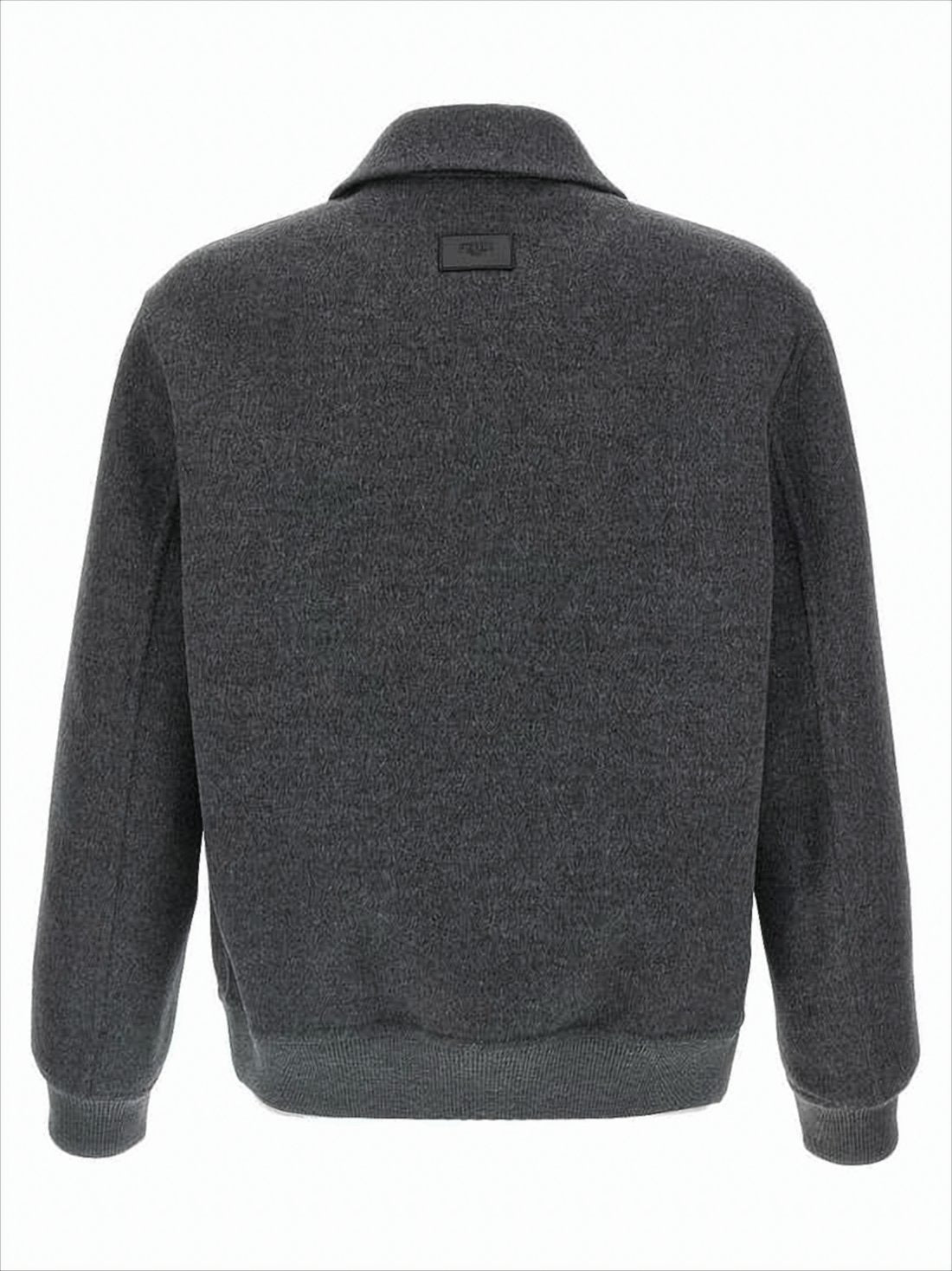 Dark Grey Fleece Wool Jacket