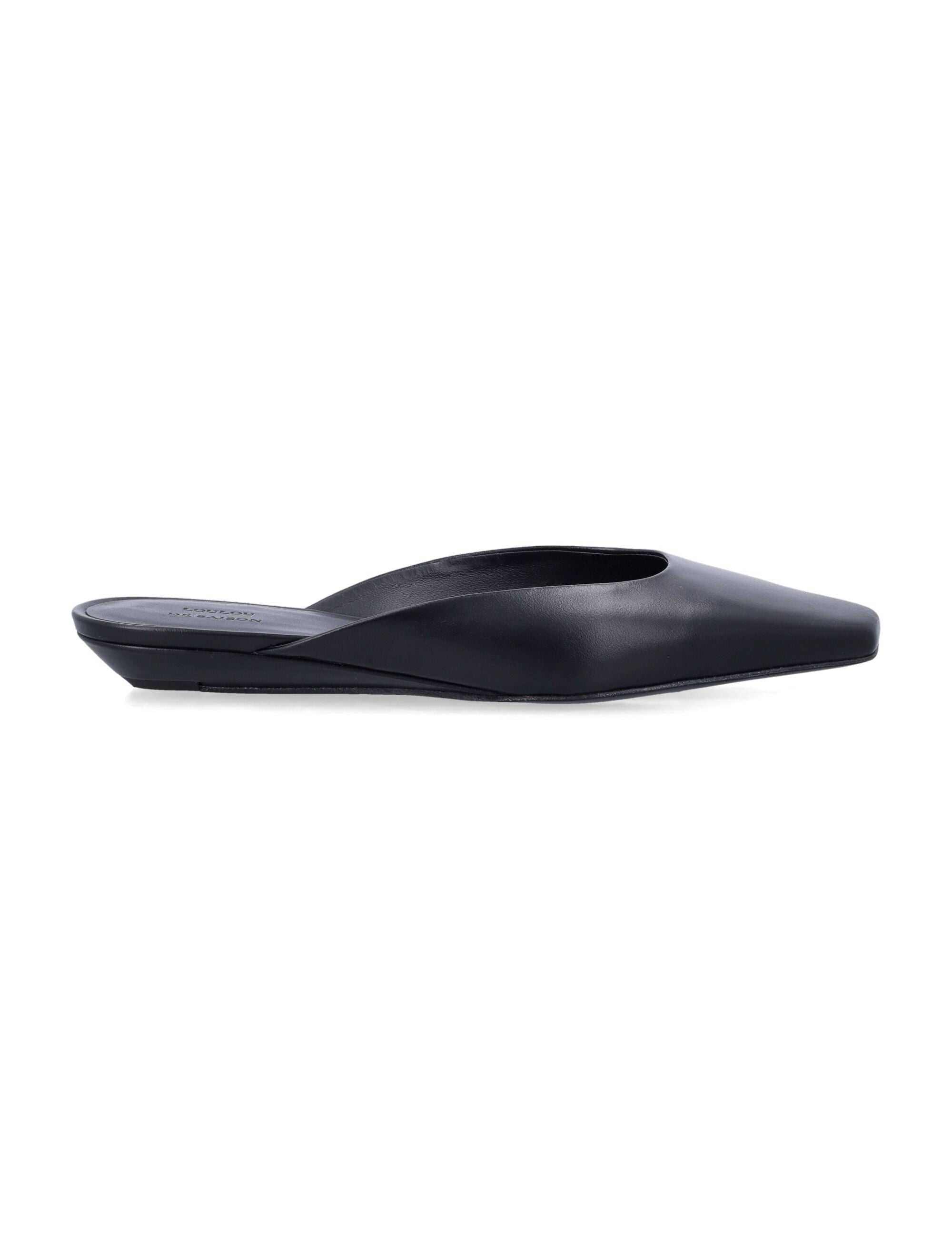 Diane Black Leather Mules