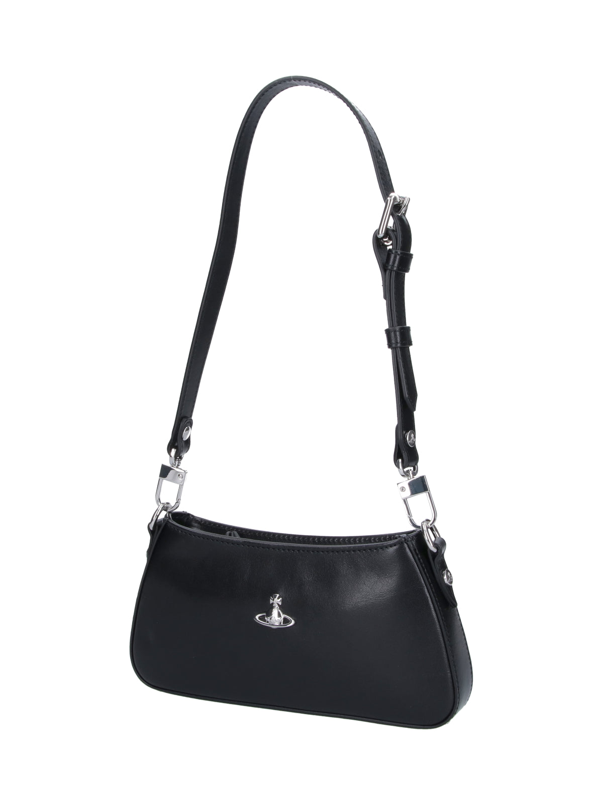 Black Tasha Structured Leather Shoulder Bag