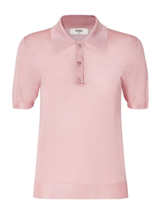 Shiny Viscose Short-Sleeved Polo Shirt With Classic Collar