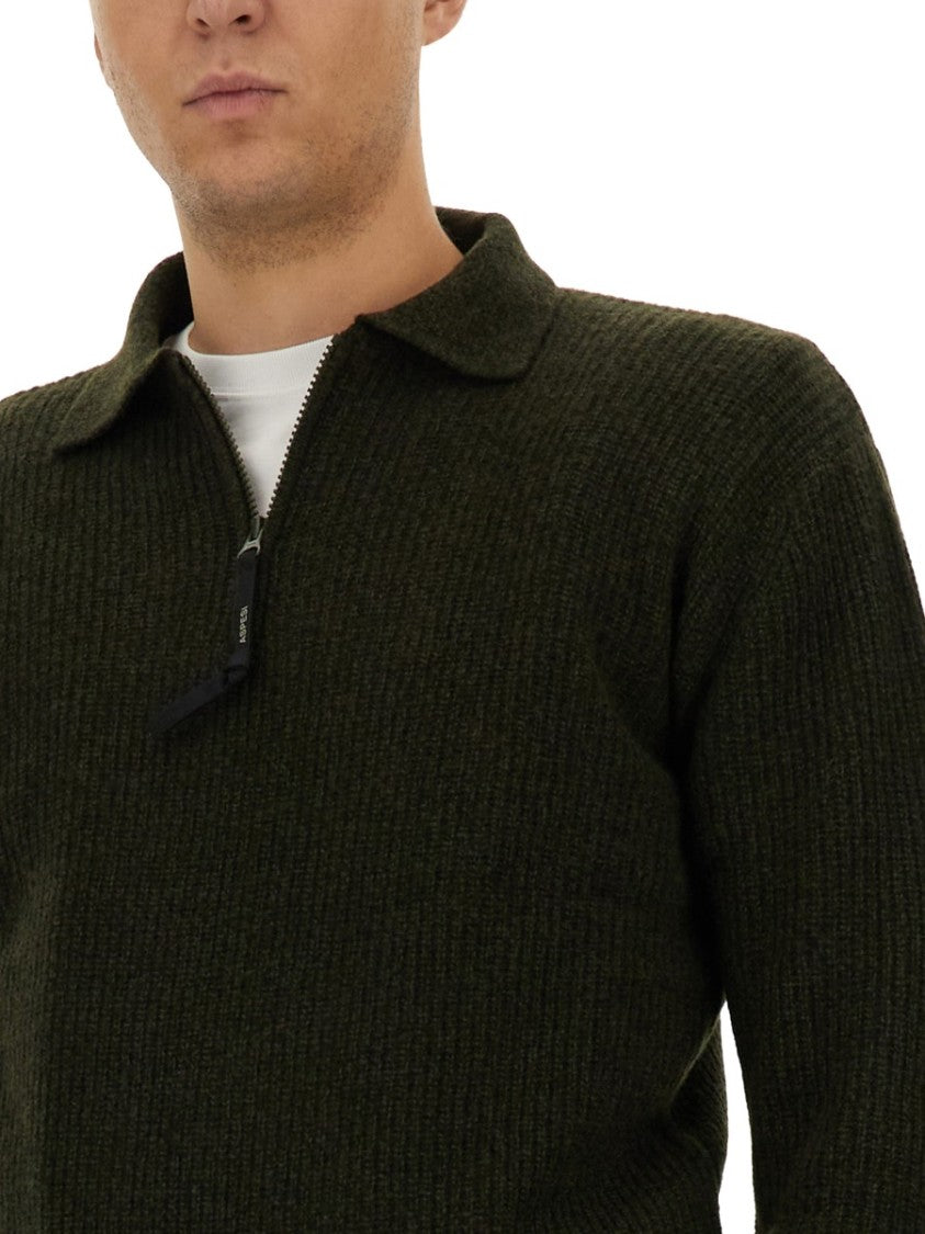 Textured Ribbed Wool Jersey