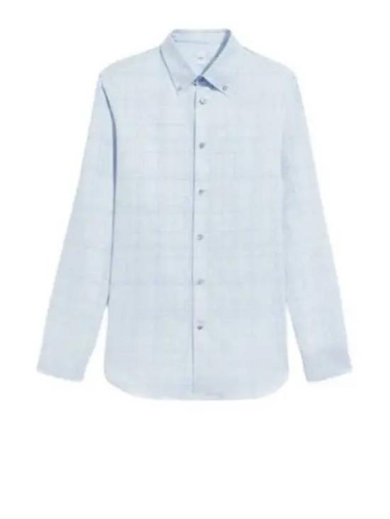 Long-Sleeve Checkered Shirt With Classic Collar And Tailored Fit