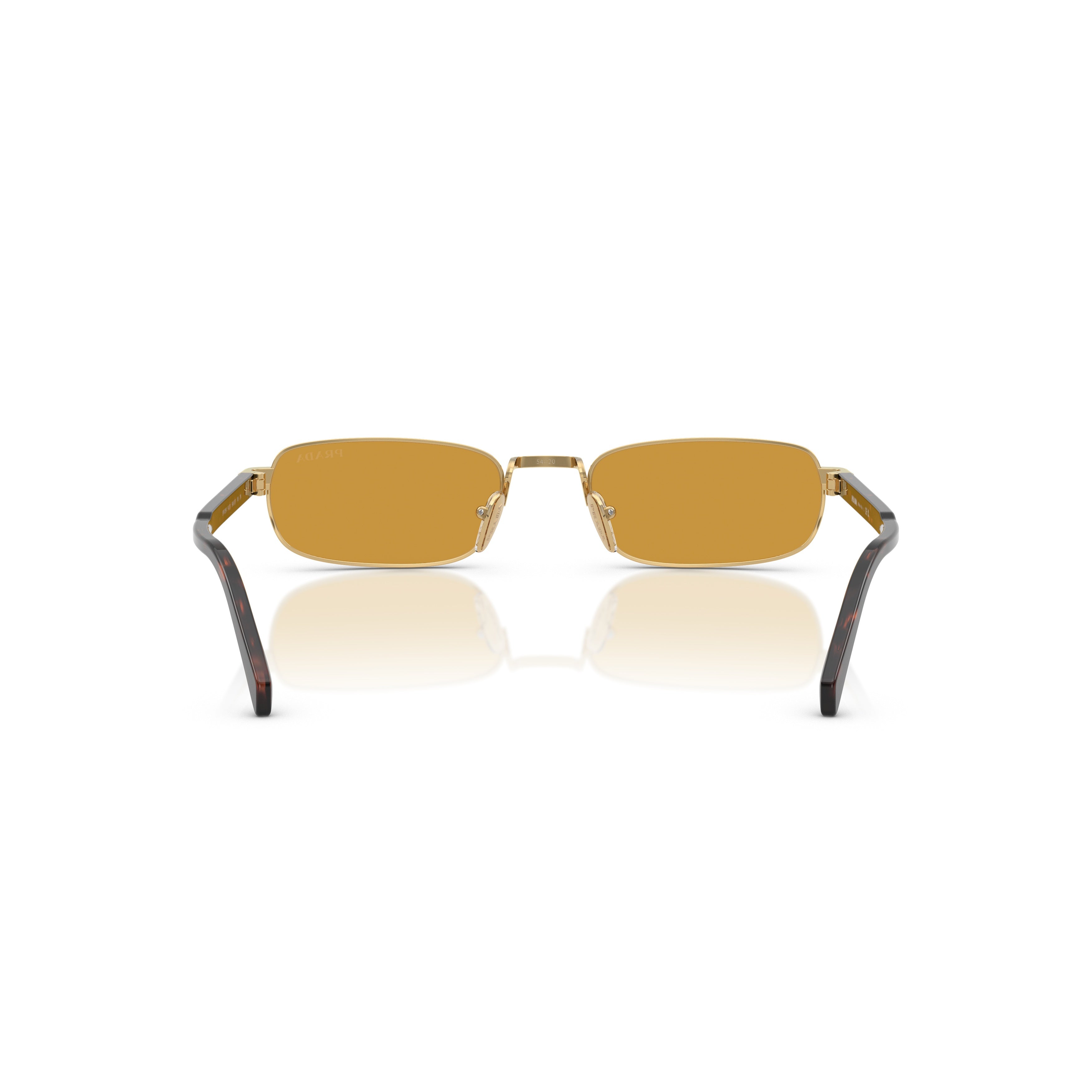 0pr B54s Amber-Tinted Rectangular Sunglasses