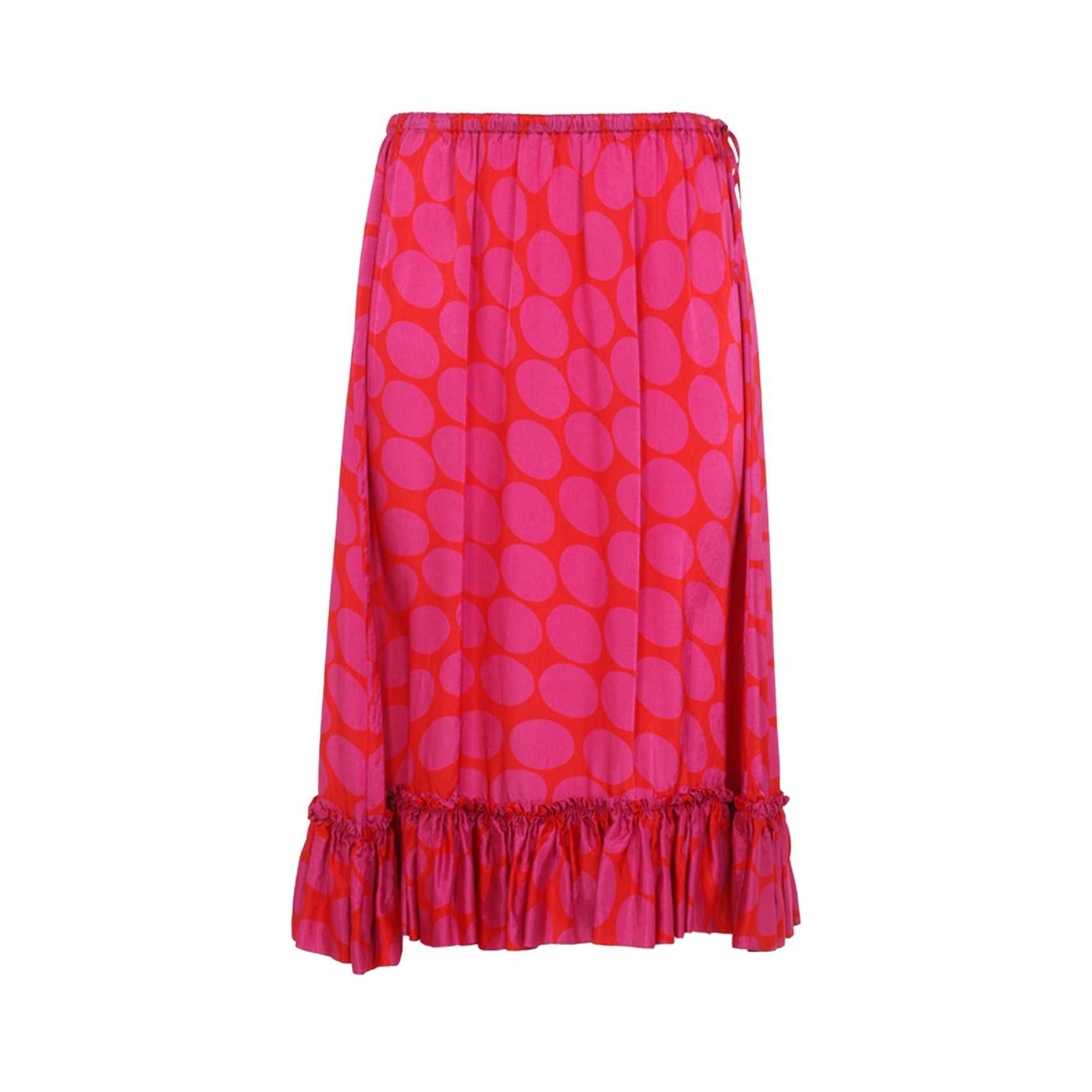 Midi Skirt with Playful Polka Dot Design
