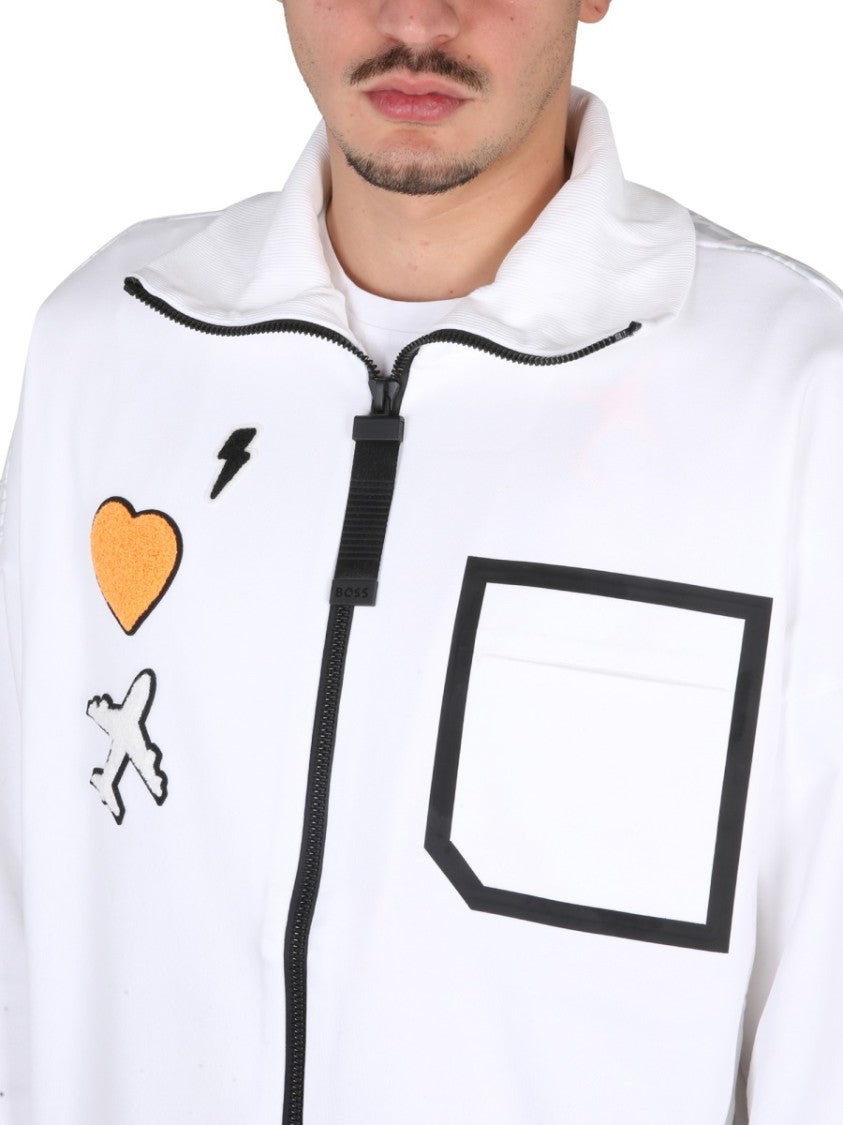 High Neck Cotton Sweatshirt