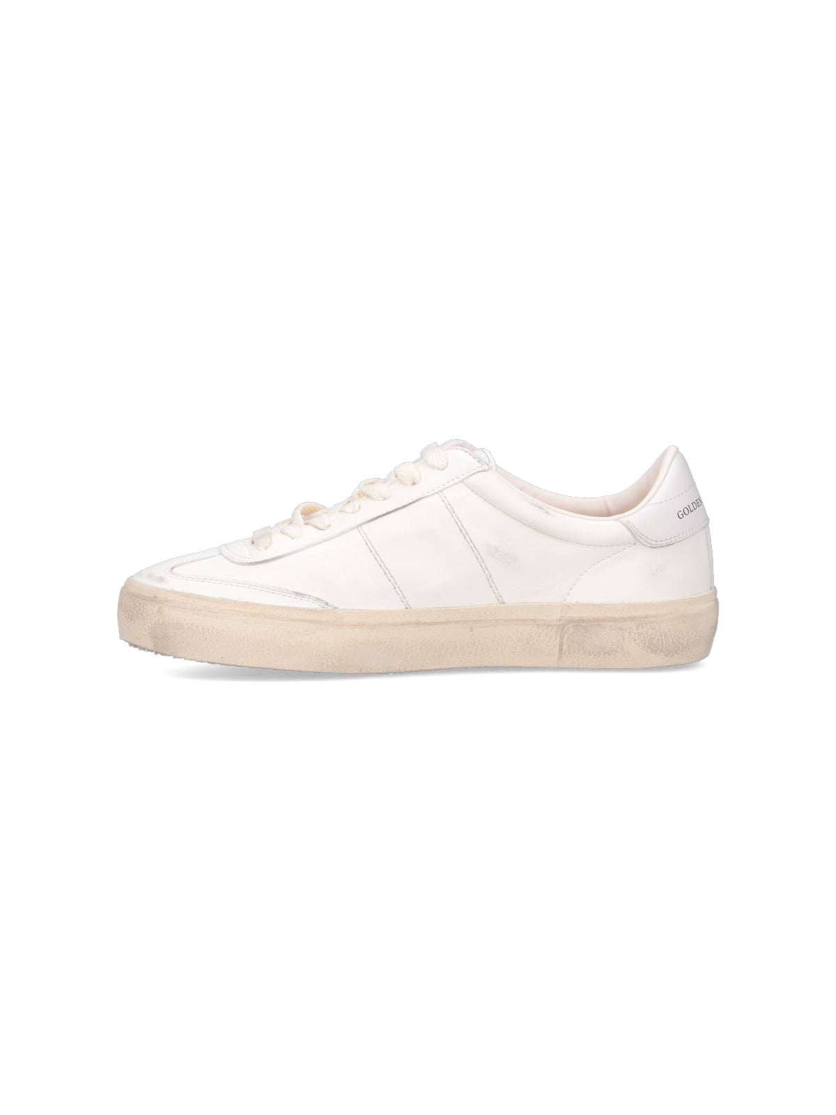 White Soul Star Distressed Leather Sneakers
