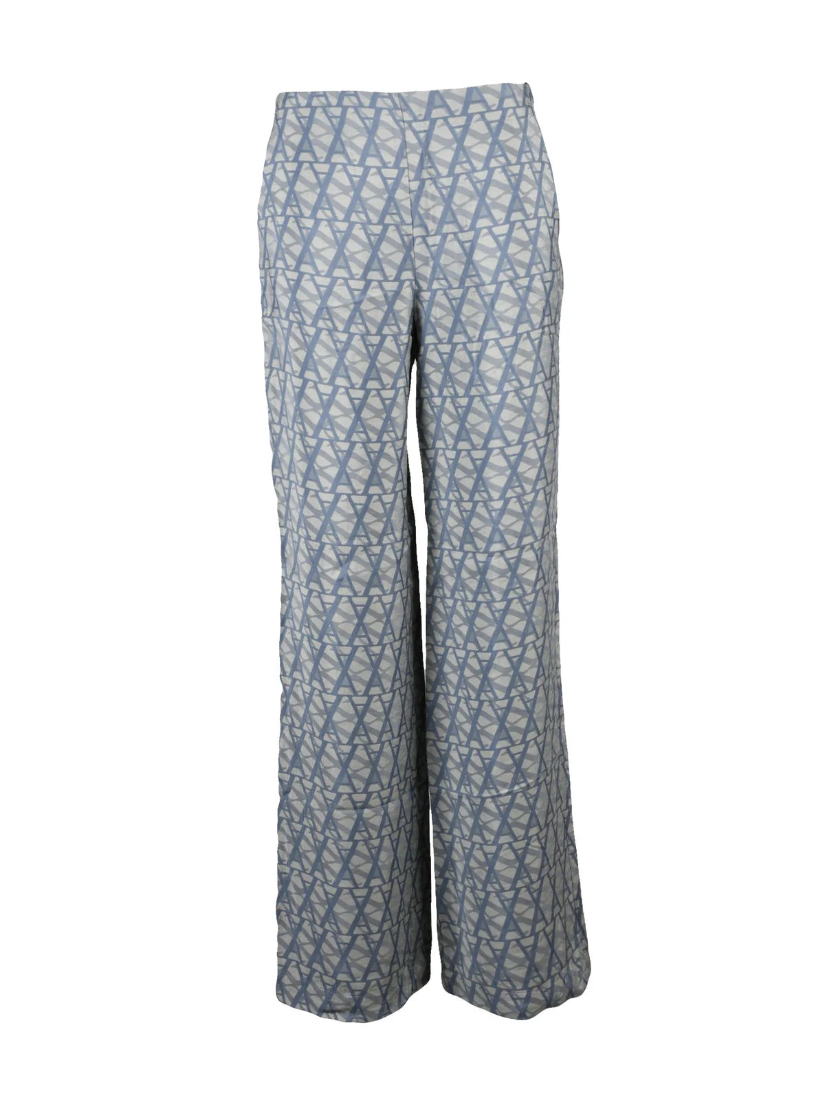 Alessia Santi Palazzo Trousers - Grey/Sky Blue